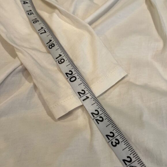 Peruvian Connection Nightgown Pima Cotton Ivory Hand Stitched Detail Medium - Picture 11 of 13